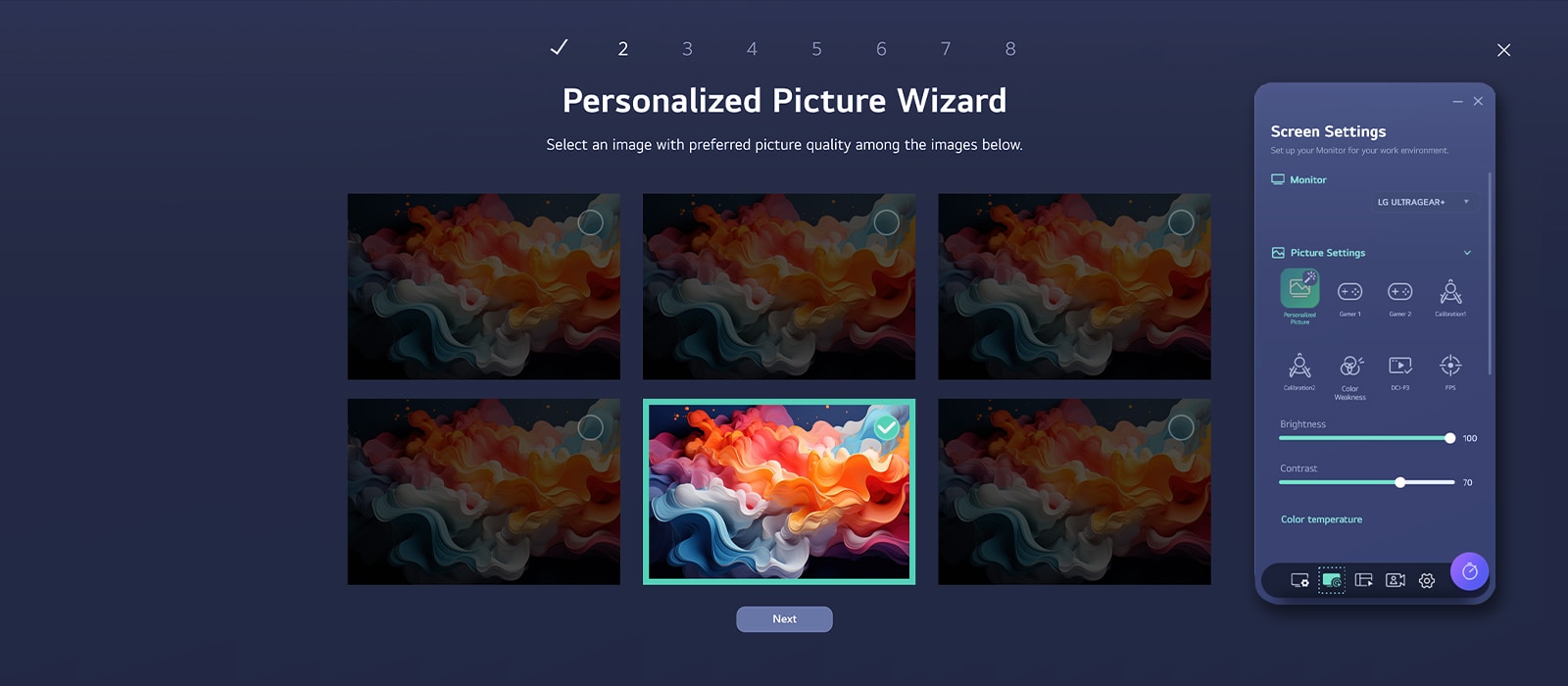 Βίντεο ρύθμισης του εξατομικευμένου Picture Wizard της εφαρμογής LG Switch