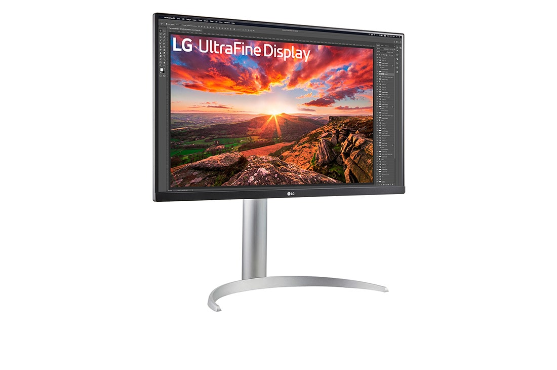 LG Οθόνη 27'' UHD 4K IPS με VESA DisplayHDR™ 400, Πλαϊνή όψη σε γωνία +15 μοιρών, 27UP850K-W, thumbnail 3