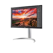 LG Οθόνη 27'' UHD 4K IPS με VESA DisplayHDR™ 400, Πλαϊνή όψη σε γωνία -15 μοιρών, 27UP850K-W, thumbnail 2