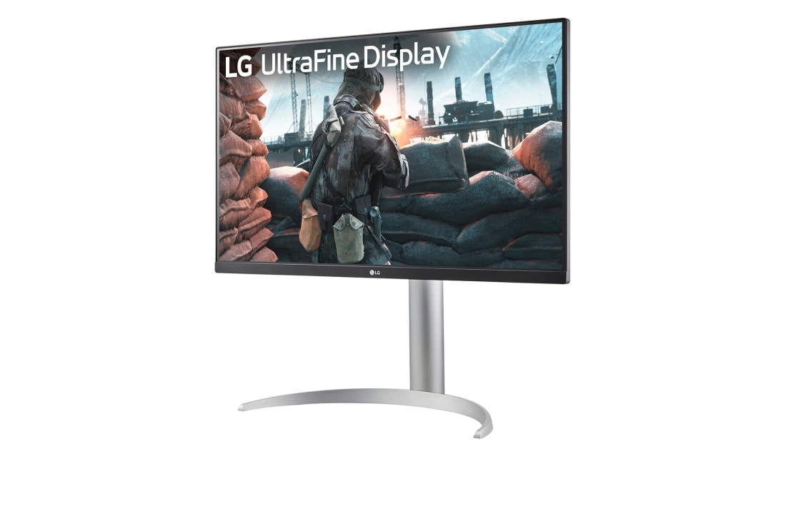 LG Οθόνη 27'' UHD 4K IPS με VESA DisplayHDR™ 400, Πλαϊνή όψη σε γωνία -15 μοιρών, 27UP650K-W, thumbnail 2