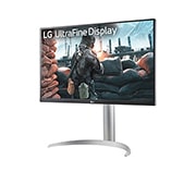 LG Οθόνη 27'' UHD 4K IPS με VESA DisplayHDR™ 400, Πλαϊνή όψη σε γωνία -15 μοιρών, 27UP650K-W, thumbnail 2