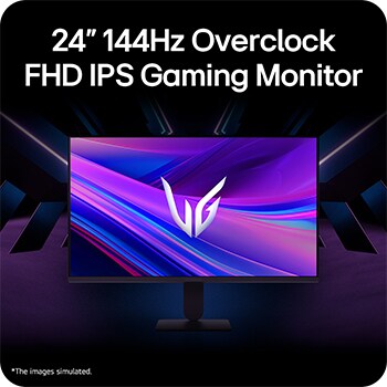 LG Οθόνη LG UltraGear™ G4 24 ιντσών 144Hz (overclock) FHD IPS για παιχνίδια | 24G411A, με NVIDIA G-SYNC® Compatible, sRGB 99% (Typ.), πίσω προοπτική όψη με αναμμένα φώτα, 24G411A-B, thumbnail 13