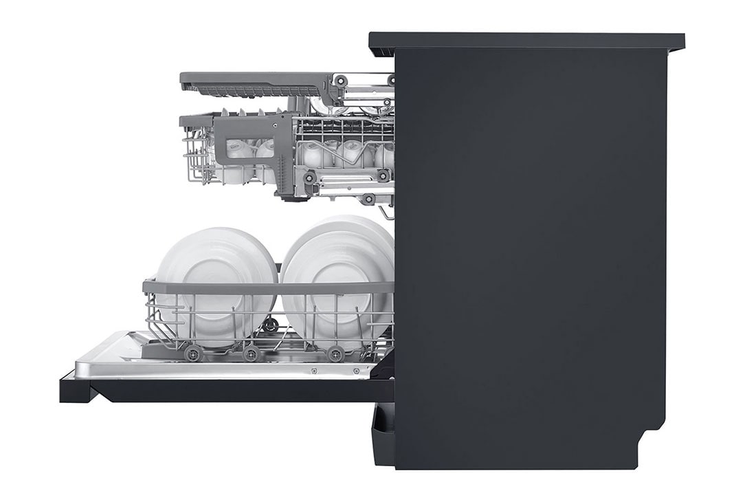 LG Πλυντήριο πιάτων με ατμό LG QuadWash™ , Side view, DF425HMS, thumbnail 12