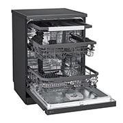 LG Πλυντήριο πιάτων με ατμό LG QuadWash™, αριστερή όψη (χωρίς πιάτο, ανοιχτή πόρτα), DF365FMS, thumbnail 4