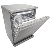 LG Πλυντήριο πιάτων με ατμό LG QuadWash™, Μπροστινή όψη (γεμάτο, μισάνοιχτη πόρτα), DF455HPS, thumbnail 5