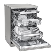 LG Πλυντήριο πιάτων με ατμό LG QuadWash™, Ενεργειακή απόδοση B_Το πλυντήριο πιάτων είναι εγκατεστημένο στη λευκή κουζίνα και το ενεργειακό σήμα B βρίσκεται στη δεξιά πλευρά., DF455HPS, thumbnail 6