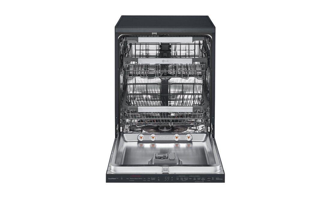 LG Πλυντήριο πιάτων με ατμό LG QuadWash™, Μπροστινή όψη (άδειο, ανοιχτή πόρτα), DF455HMS, thumbnail 2