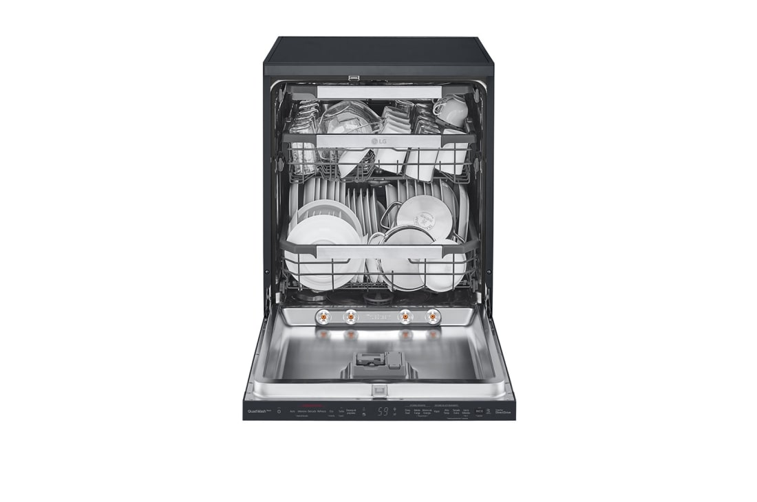 LG Πλυντήριο πιάτων με ατμό LG QuadWash™, Μπροστινή όψη (άδειο, ανοιχτή πόρτα), DF455HMS, thumbnail 3