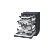 LG Πλυντήριο πιάτων με ατμό LG QuadWash™, TrueSteam™_Εμφανίζεται το εσωτερικό ενός πλυντηρίου πιάτων γεμάτο, και η λειτουργία TrueSteam αποδίδεται μέσω ενός εικονιδίου., DF455HMS, thumbnail 8