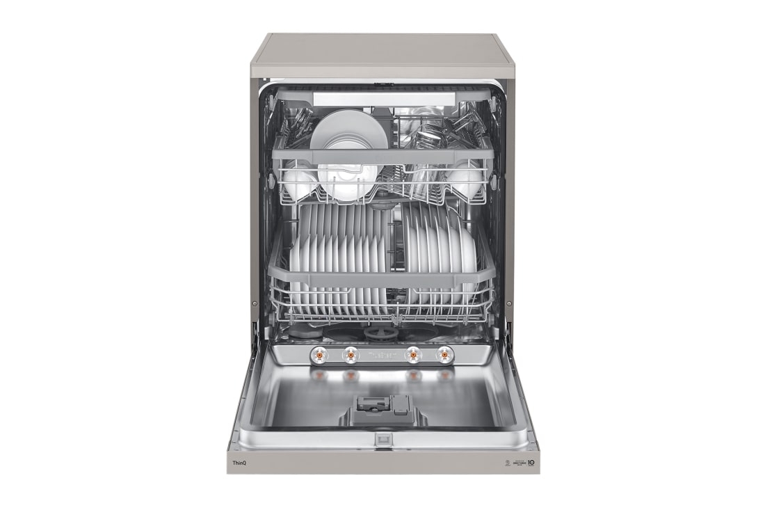 LG Πλυντήριο πιάτων με ατμό LG QuadWash™, Front Open with dish, DF365FPS, thumbnail 3