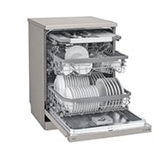 LG Πλυντήριο πιάτων με ατμό LG QuadWash™, Left Side with dish, DF365FPS, thumbnail 5
