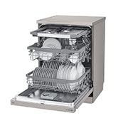 LG Πλυντήριο πιάτων με ατμό LG QuadWash™, Right Side with dish, DF365FPS, thumbnail 8