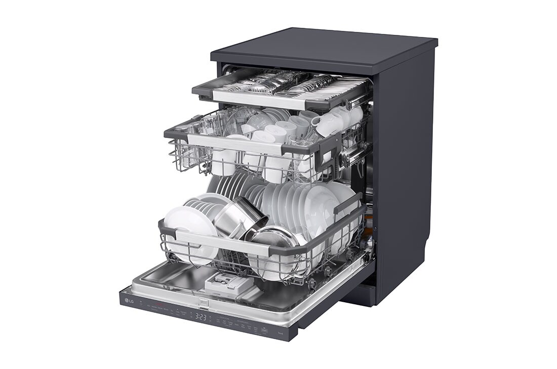 LG Πλυντήριο πιάτων με ατμό LG QuadWash™, Right Side top open, DF587HMS, thumbnail 9