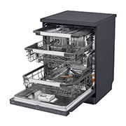 LG Πλυντήριο πιάτων με ατμό LG QuadWash™, Right Side with dish, DF587HMS, thumbnail 8