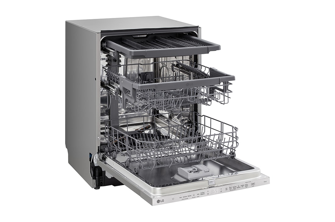 LG Εντοιχιζόμενο πλυντήριο πιάτων με LG QuadWash™, side view, DB243TX, thumbnail 6