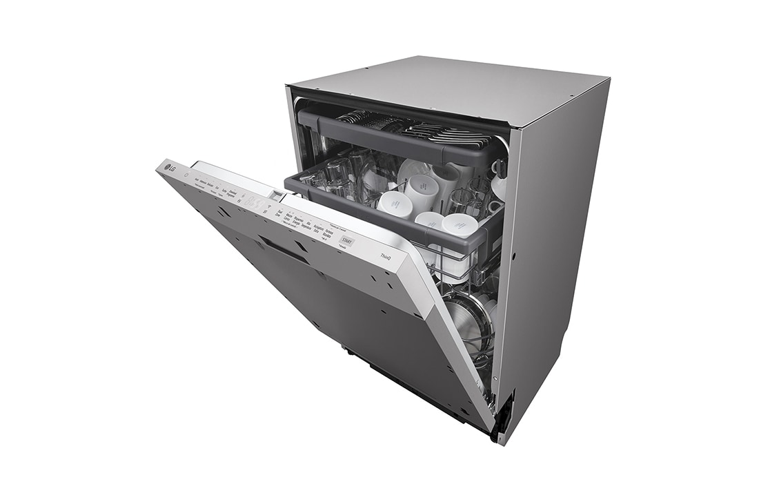 LG Εντοιχιζόμενο πλυντήριο πιάτων με LG QuadWash™, side view, DB243TX, thumbnail 10