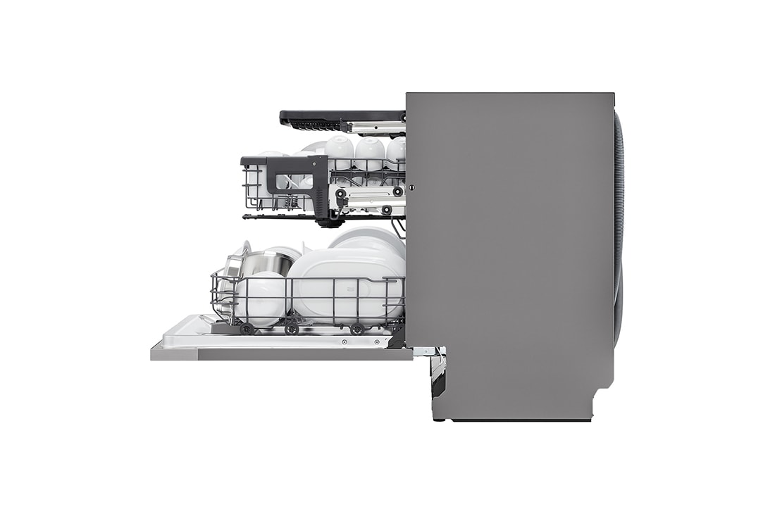 LG Εντοιχιζόμενο πλυντήριο πιάτων με LG QuadWash™, side view, DB243TX, thumbnail 12