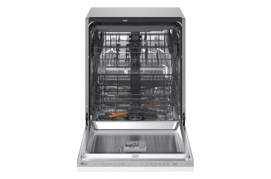 LG Εντοιχιζόμενο πλυντήριο πιάτων με ατμό και LG QuadWash™, Μπροστινή όψη ανοιχτής πόρτας, DB273TX, thumbnail 6