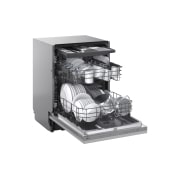 LG Εντοιχιζόμενο πλυντήριο πιάτων με ατμό και LG QuadWash™, Αριστερή πλαϊνή όψη ανοιχτής πόρτας με πιάτο με 3ο ράφι, DB273TX, thumbnail 10