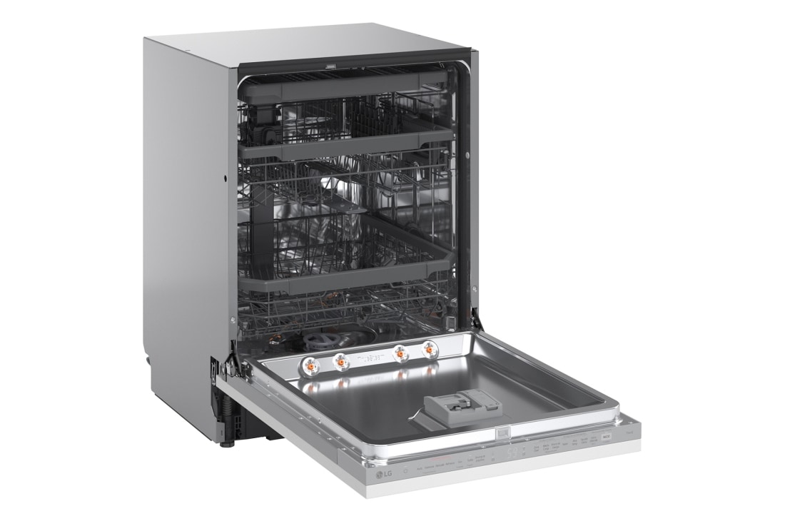 LG Εντοιχιζόμενο πλυντήριο πιάτων με ατμό και LG QuadWash™, Αριστερή πλαϊνή όψη ανοιχτής πόρτας, DB375TXS, thumbnail 9