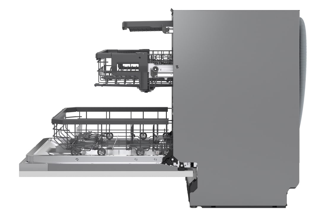 LG Εντοιχιζόμενο πλυντήριο πιάτων με ατμό και LG QuadWash™, Πλαϊνή όψη με 3ο ράφι, DB375TXS, thumbnail 12