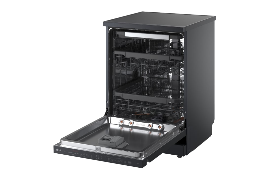 LG Ελεύθερο πλυντήριο πιάτων με ατμό και LG QuadWash™, Πλαϊνή όψη με 3ο ράφι - επάνω, DF375HMS, thumbnail 12