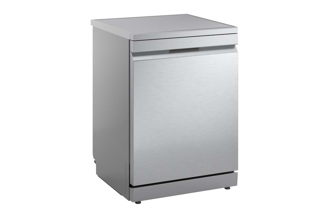 LG Ελεύθερο πλυντήριο πιάτων με ατμό και LG QuadWash™, Μπροστινή όψη ανοιχτής πόρτας, DF375HVS, thumbnail 7