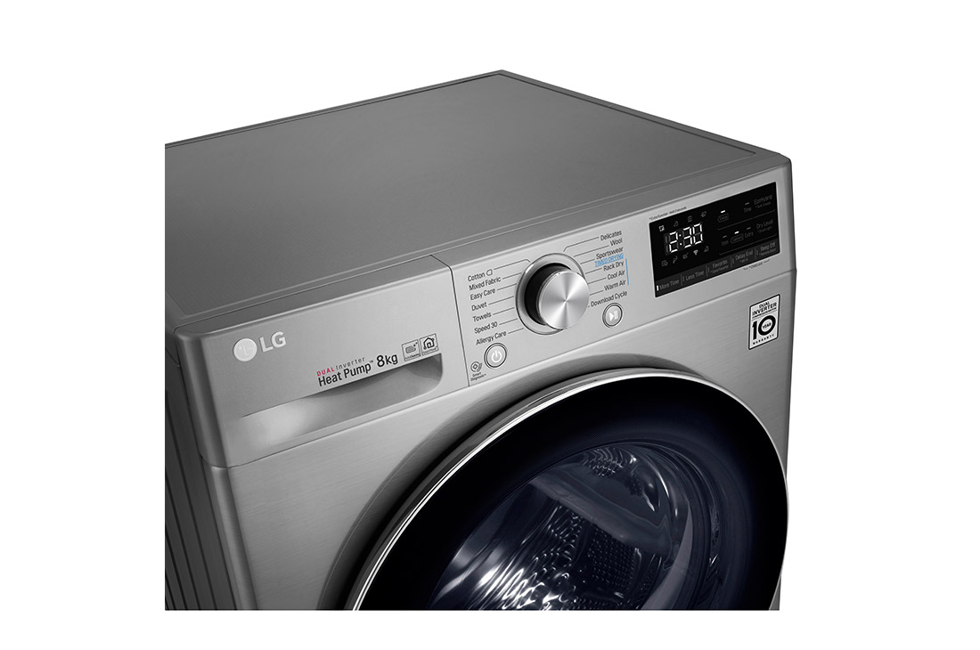 LG Στεγνωτήριο 8kg Υβριδικό με Aντλία θερμότητας, RC80V9EV2W, RC80V9EV2W, thumbnail 5