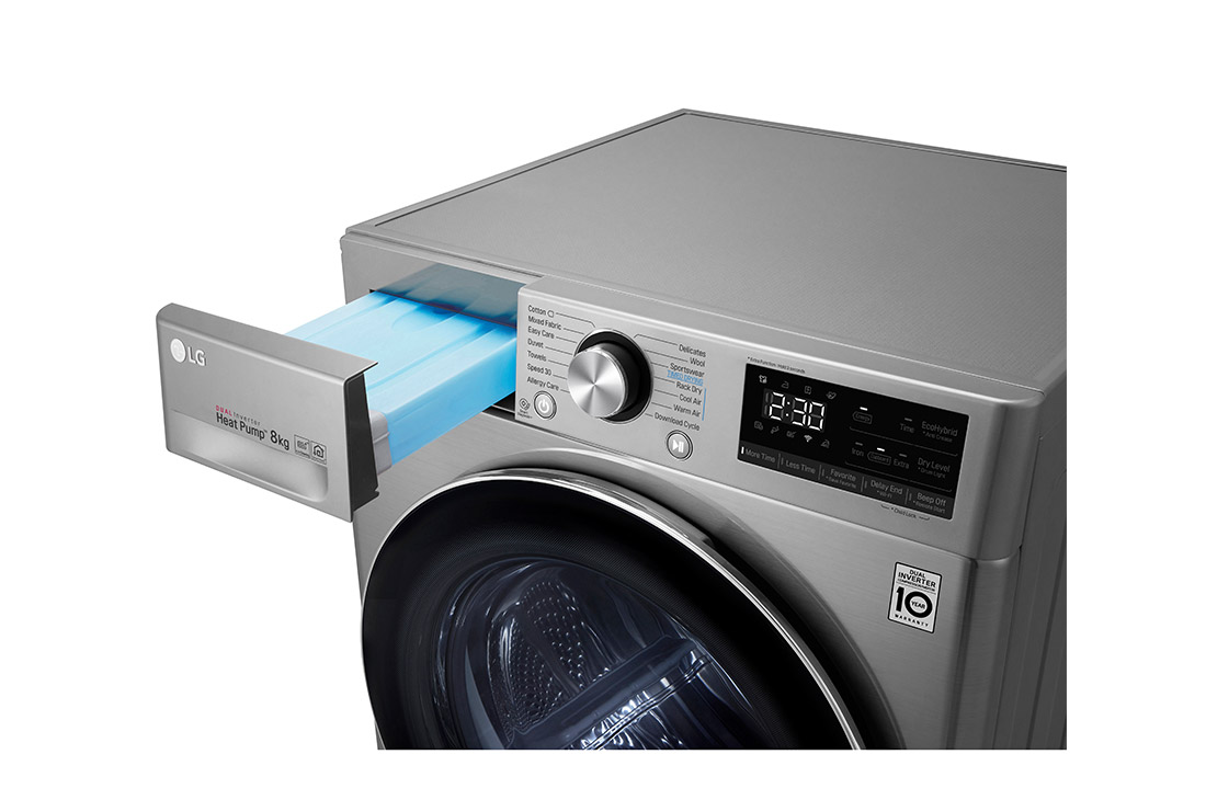 LG Στεγνωτήριο 8kg Υβριδικό με Aντλία θερμότητας, RC80V9EV2W, RC80V9EV2W, thumbnail 11