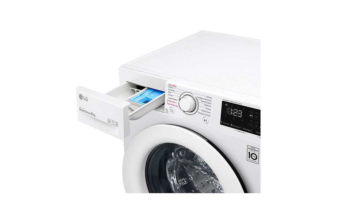 LG Πλυντήριο Ρούχων 8kg, AI DD™, Ατμού, F4WV308S3E, thumbnail 5