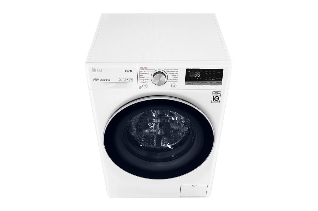 LG Πλυντήριο Ρούχων 9kg, AI DD™, Ατμού, TurboWash 360™  , 09_Vivace_VC3_9kg_White_F4V7VYP1WE_Italian_Top, F4WV709S1E, thumbnail 9