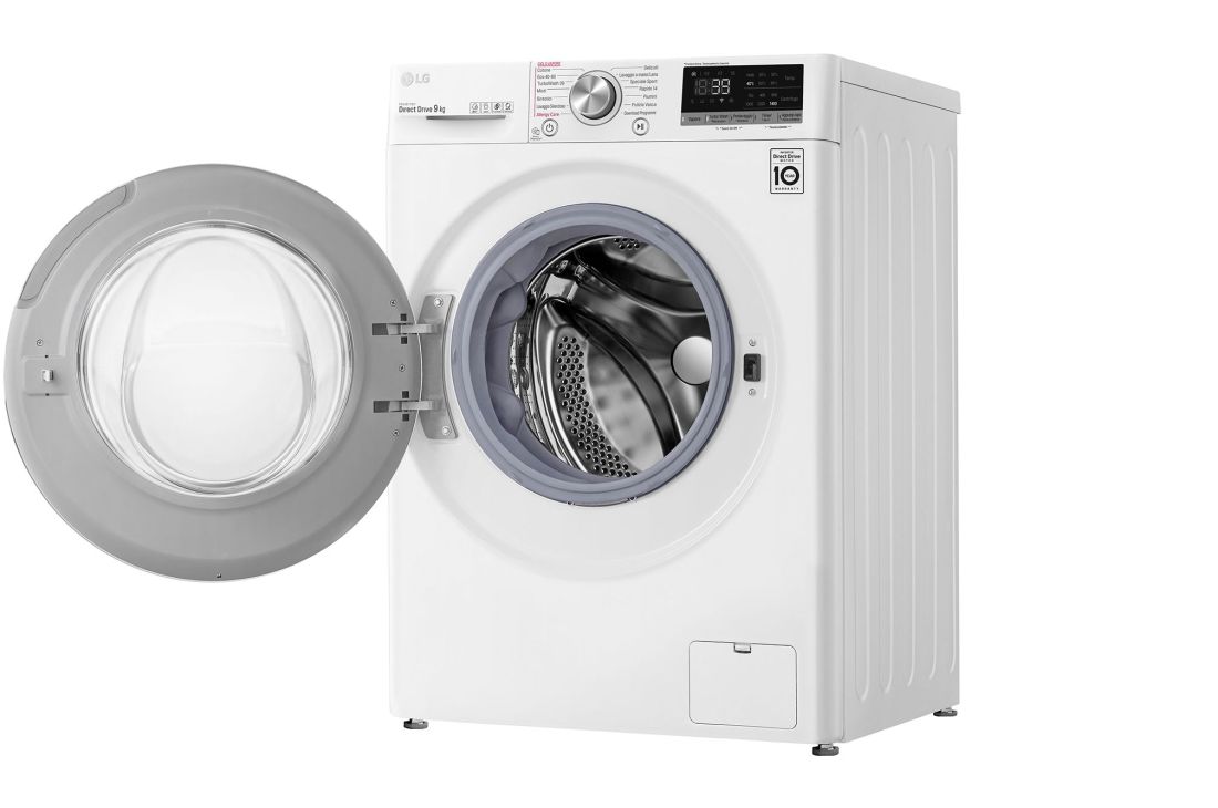 LG Πλυντήριο Ρούχων 9kg, AI DD™, Ατμού, TurboWash 360™  , 11_Vivace_VC3_9kg_White_F4V7VYP1WE_Italian_Rightopen, F4WV709S1E, thumbnail 11