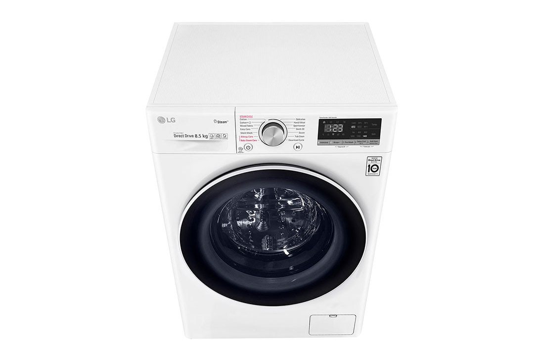 LG Πλυντήριο Ρούχων Slim 8.5kg, AI DD™, Ατμού, TurboWash™  , Top Perspective view, F2WV5S8S0E, thumbnail 10