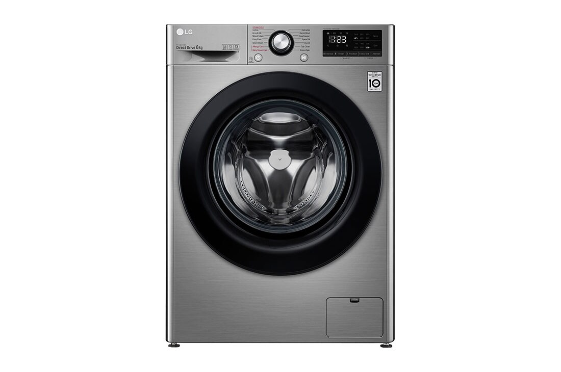 LG Πλυντήριο Ρούχων 8kg, AI DD™, Ατμού  , Front view, F4WV308S6TE