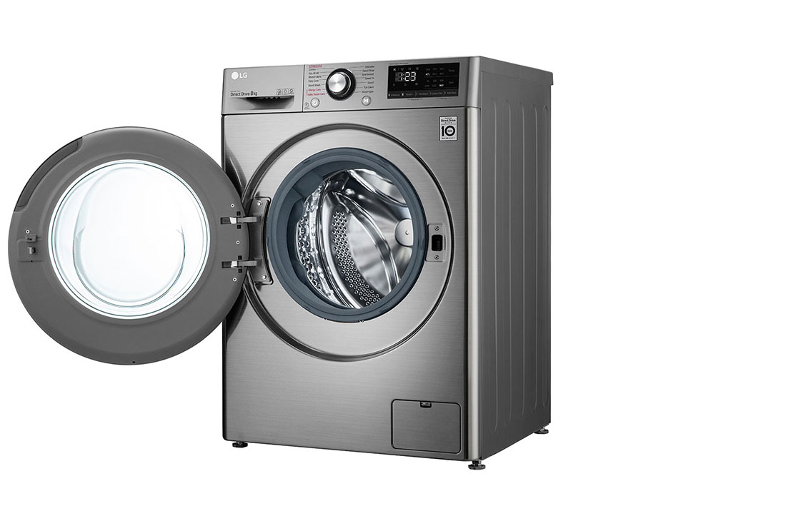 LG Πλυντήριο Ρούχων 8kg, AI DD™, Ατμού  , right open view, F4WV308S6TE, thumbnail 12