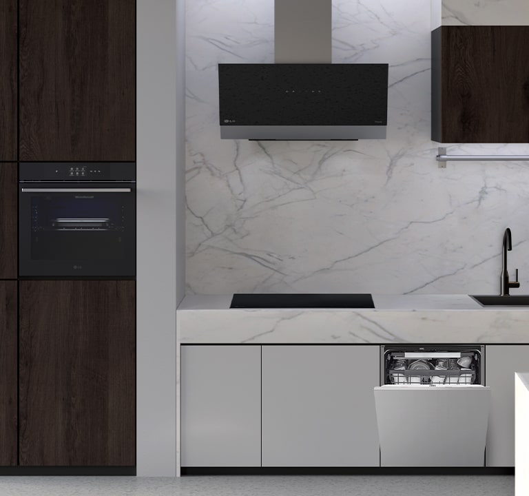 Cocina con lavavajillas integrable, horno, campana…