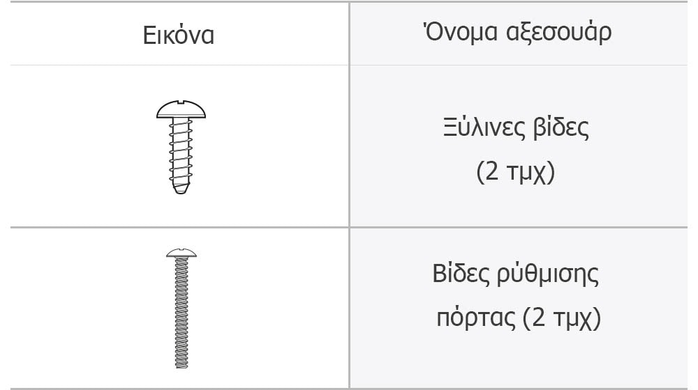 Tornillos para instalación