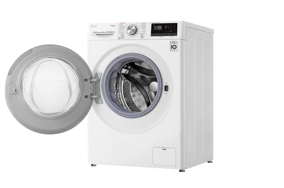 LG Πλυντήριο Ρούχων 12kg, AI DD™, Ατμού, TurboWash 360™ , Right Open image, F4WV912P2, thumbnail 11