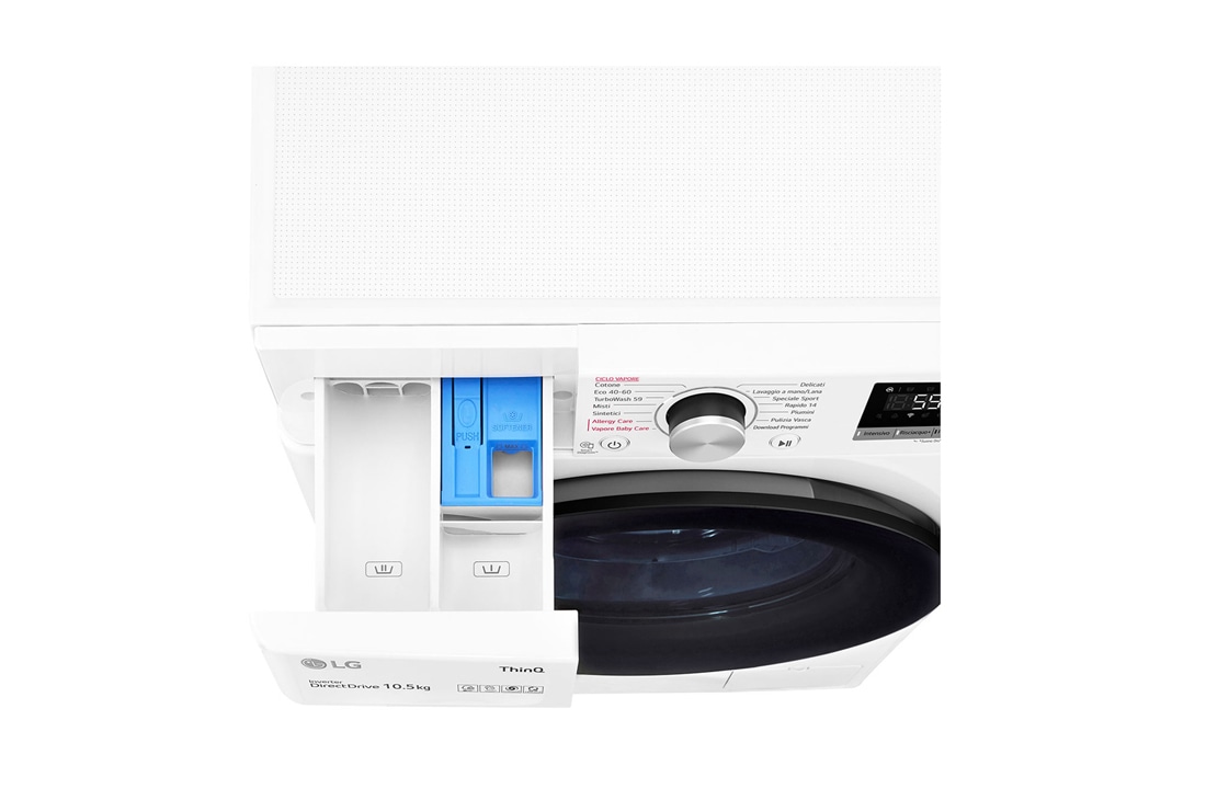 LG Πλυντήριο Ρούχων 10,5kg, AI DD™, Ατμού, Top Drawer Open Detail view, F4WV510SAA, thumbnail 7