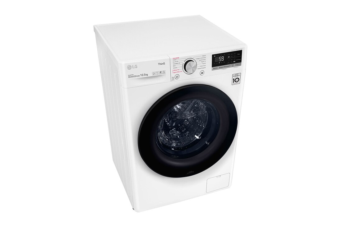LG Πλυντήριο Ρούχων 10,5kg, AI DD™, Ατμού, Top Left Perspective view, F4WV510SAA, thumbnail 8