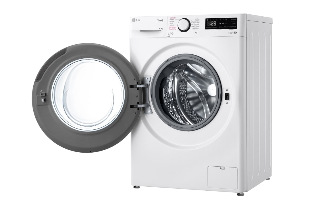 LG Πλυντήριο Ρούχων 8,5kg, AI DD™, Ατμού , left door opening side view, F2WV308NEW3, thumbnail 11