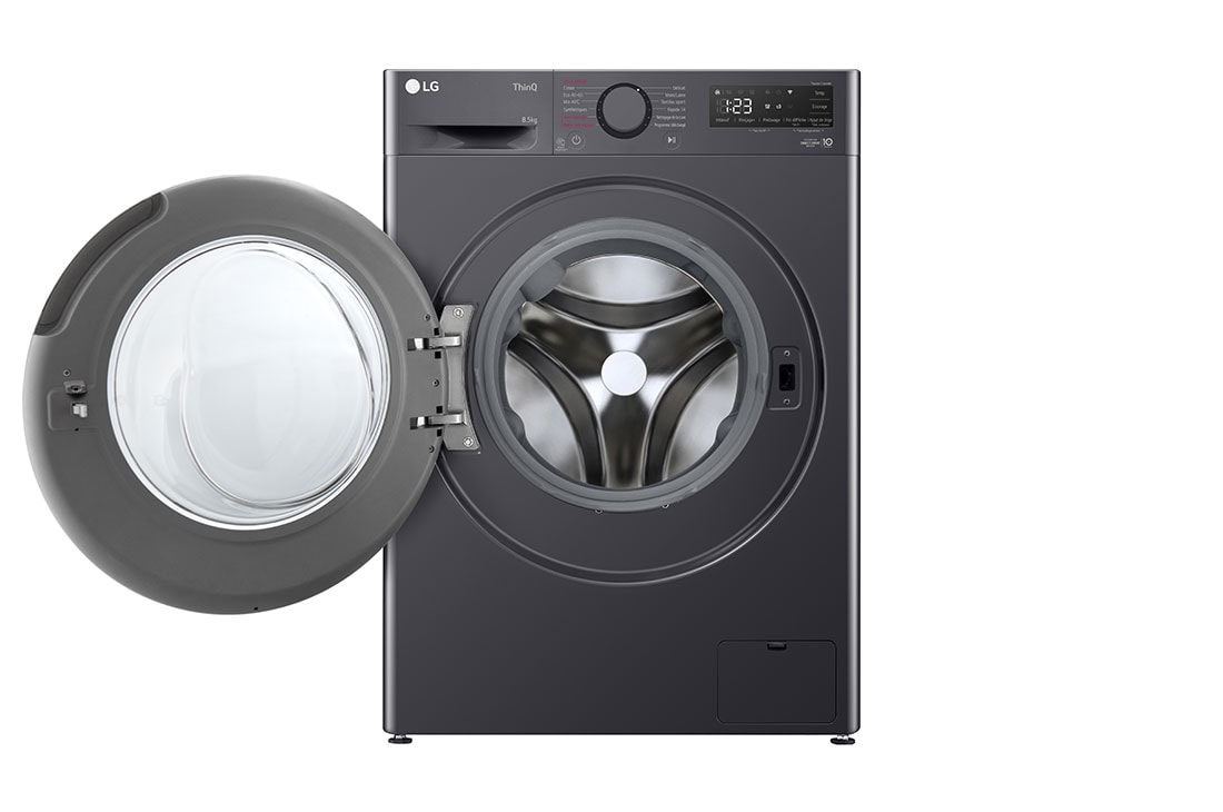LG Πλυντήριο Ρούχων Slim 8,5kg, AI DD™, Ατμού , front door opening view, F2WV308S6AB, thumbnail 2