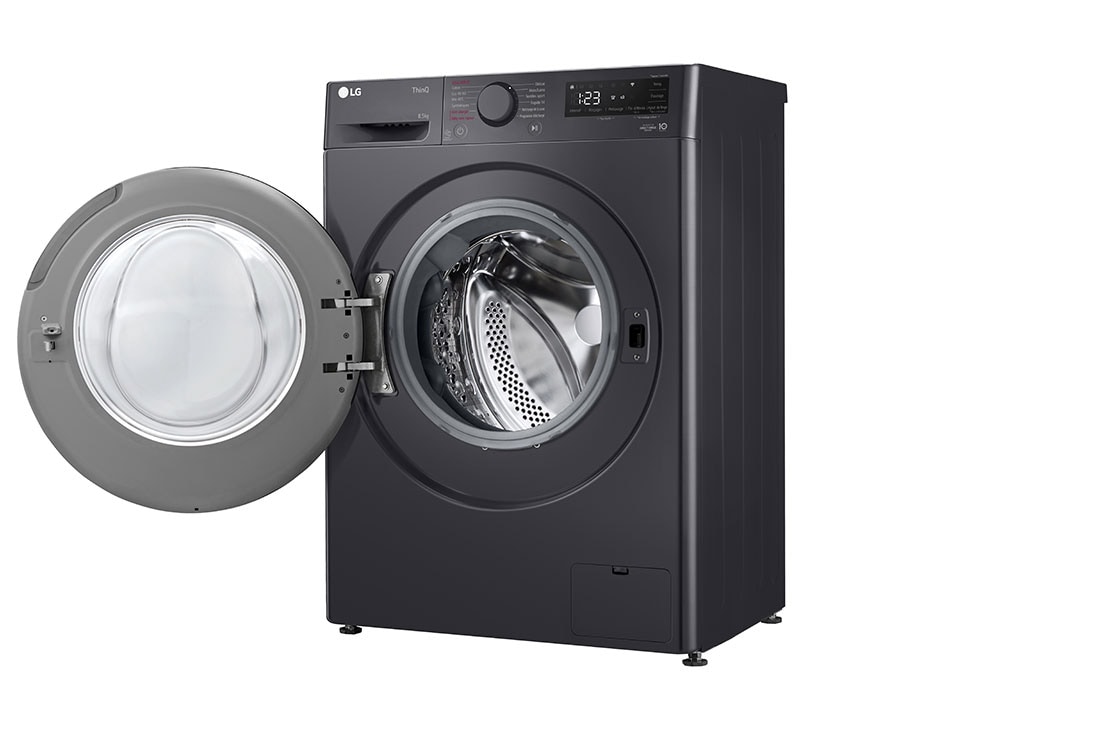 LG Πλυντήριο Ρούχων Slim 8,5kg, AI DD™, Ατμού , left door opening side view, F2WV308S6AB, thumbnail 11