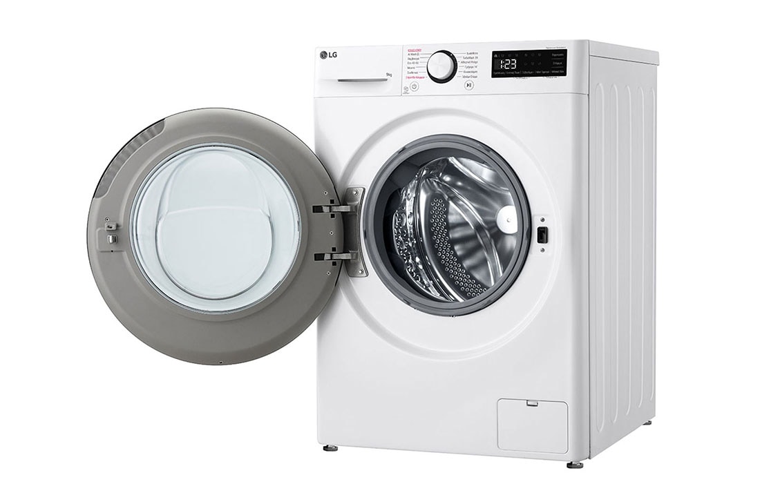 LG Πλυντήριο Ρούχων 9kg, AI DD™, Steam™, TurboWash™, left view, F4R5009TSWS, thumbnail 11
