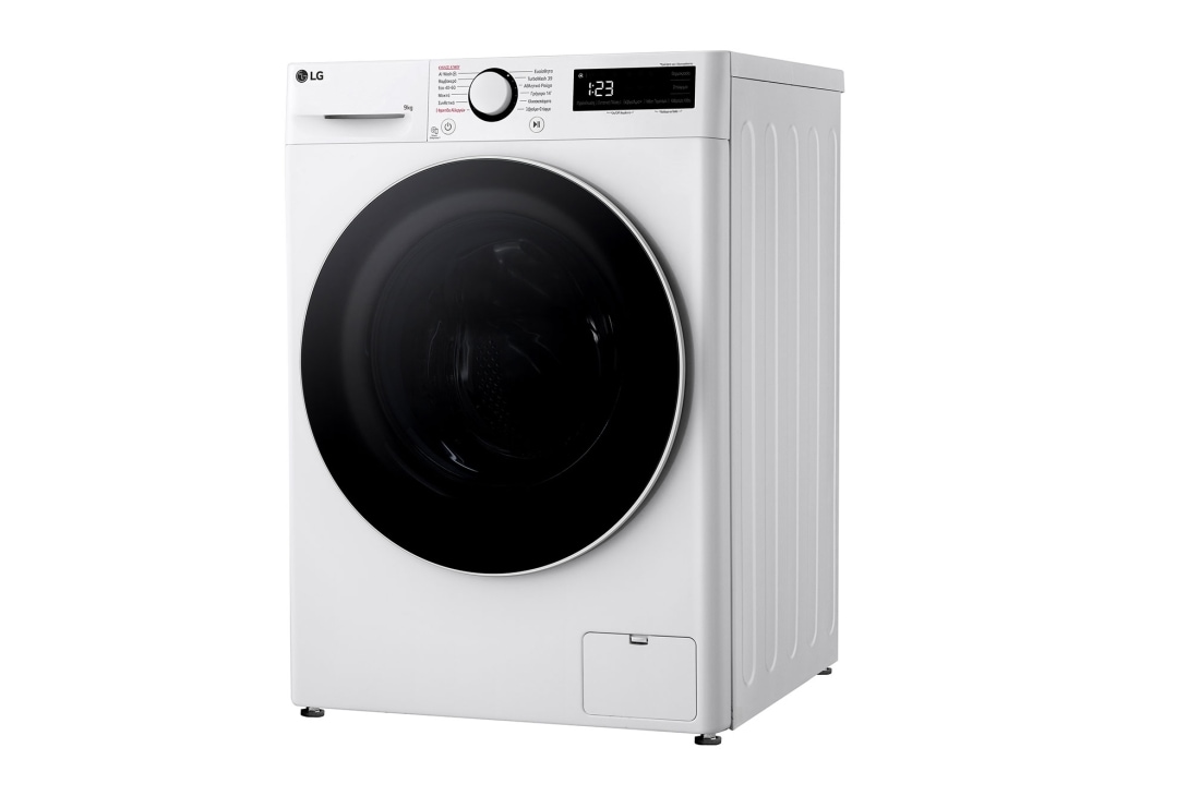 LG Πλυντήριο Ρούχων 9kg, AI DD™, Steam™, TurboWash™, Right View, F4R5009TSWW, thumbnail 12