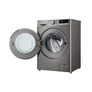 LG Πλυντήριο Ρούχων 9kg, AI DD™, Steam™ TurboWash™, Right Open view, F4R7009TSSB, thumbnail 11