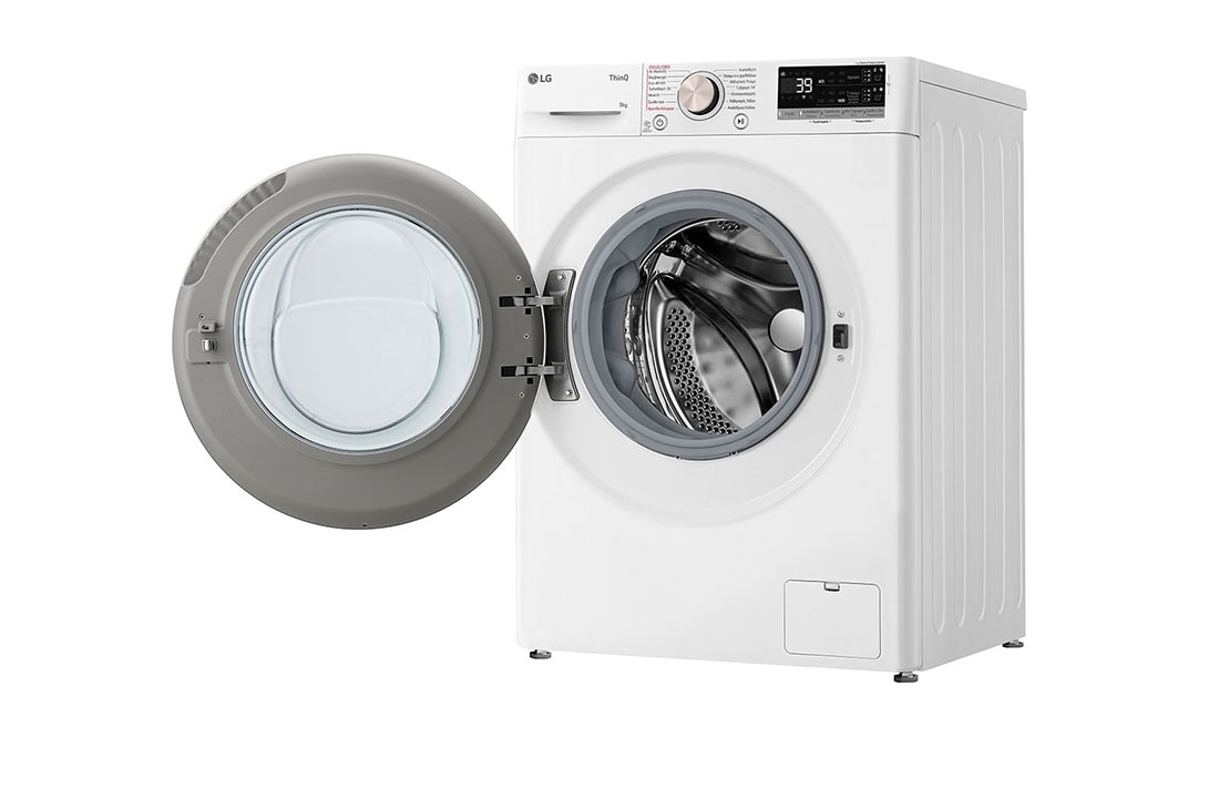 LG Πλυντήριο Ρούχων 9kg, AI DD™, Steam™, right door open, F4R7509TSWG, thumbnail 11