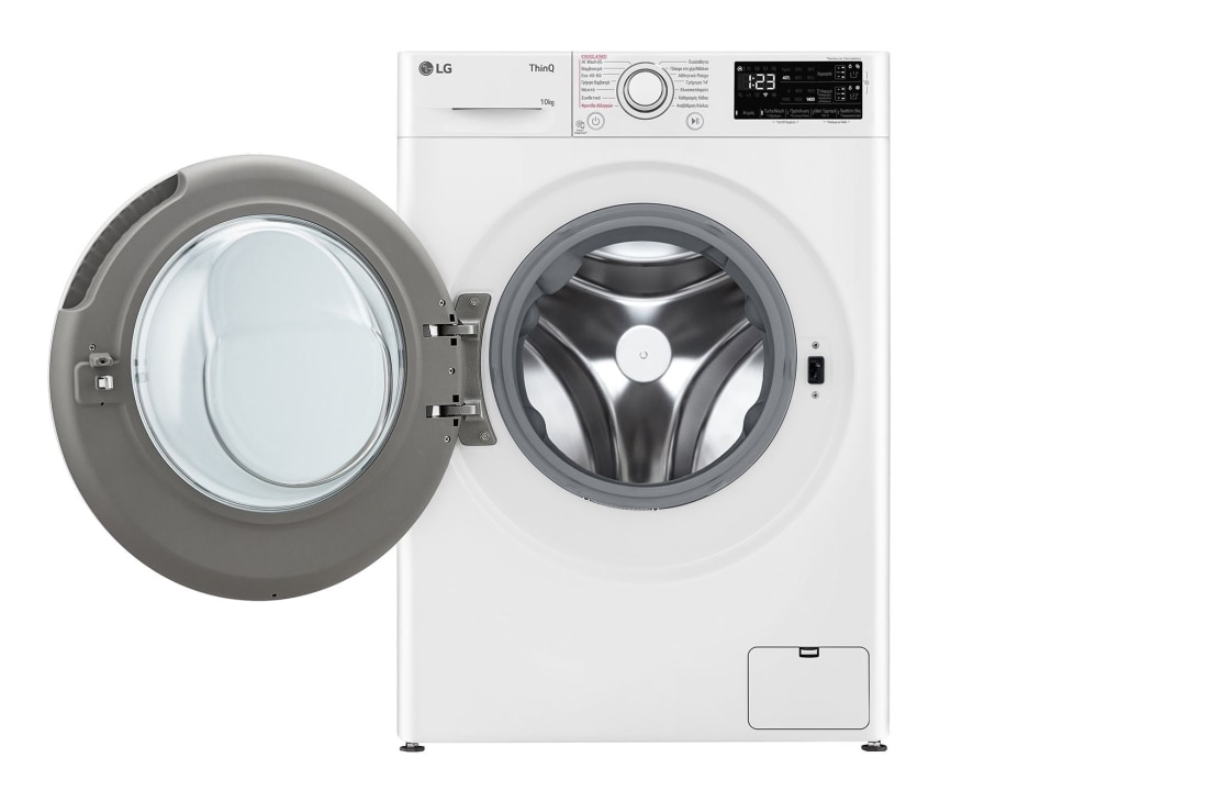 LG Πλυντήριο Ρούχων 10kg, AI DD™, Steam™, front open view, F4R3710NSWW, thumbnail 2