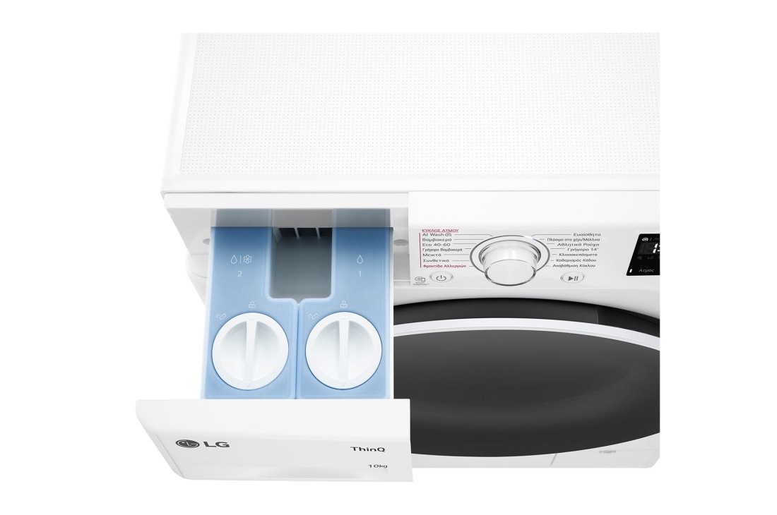 LG Πλυντήριο Ρούχων 10kg, AI DD™, Steam™, Top Drawer Open Detail view, F4R3710NSWW, thumbnail 7