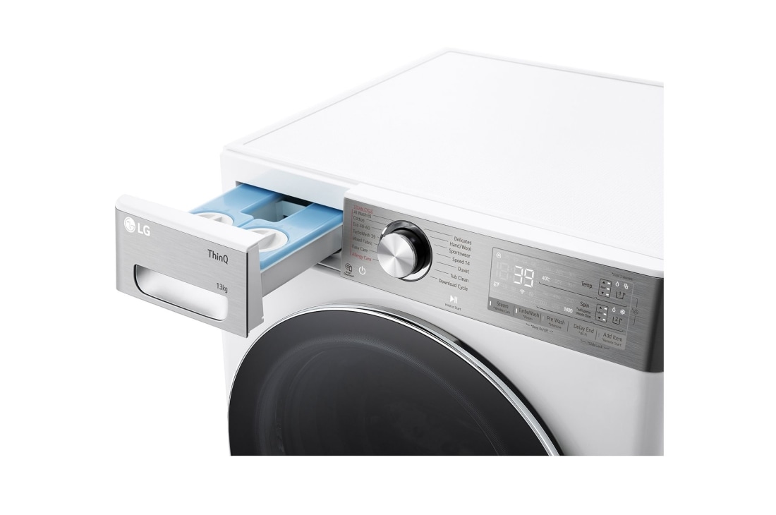 LG Πλυντήριο Ρούχων 13kg, AI DD™, Steam™,TurboWash™, Top Right Drawer Open Detail view, F4R9513TPWC, thumbnail 5